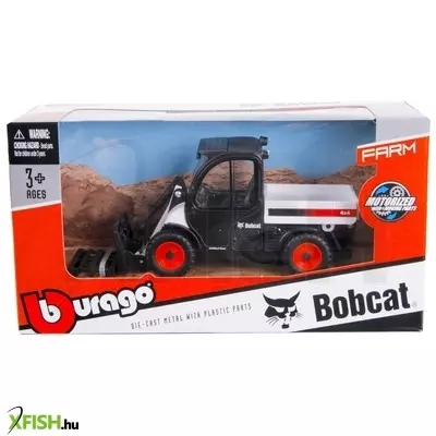 bburago 10 cm - bobcat villás emelővel