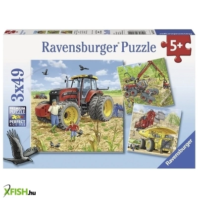 ravensburger puzzle 3x49 db - óriási gépek