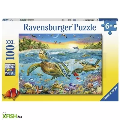 Ravensburger puzzle 100 db - teknősök találkozója