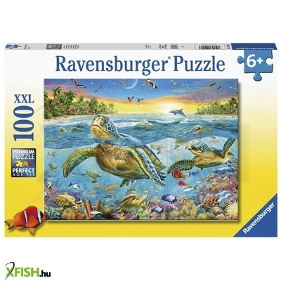 Ravensburger puzzle 100 db - teknősök találkozója