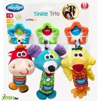 playgro babakocsi játék - 3 jóbarát