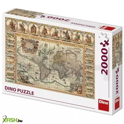 Dino puzzle 2000 db - világtérkép