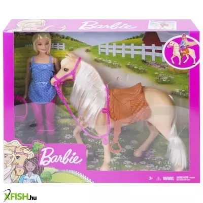 Barbie lovas szett babával