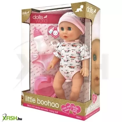 Dolls world baba, 38 cm, iszik, pisil, sír