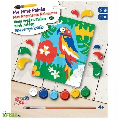 Sequin art első festhető képem - papagáj