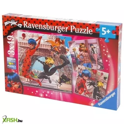 Ravensburger puzzle 3x49 - hős katicabogár