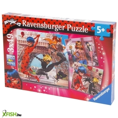 ravensburger puzzle 3x49 - hős katicabogár