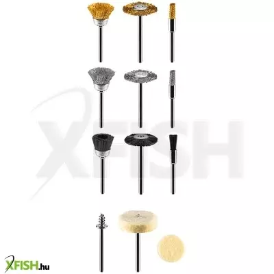 Neotools kefe és polírozó készlet mini fúró- és csiszológéphez, 15db