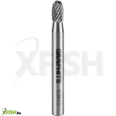 Neotools keményfém marófej, turbómaró, e csepp, ovális, 6x10mm, szár méret 6x45mm