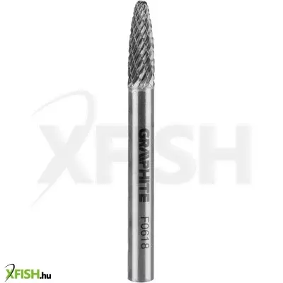 Neotools keményfém marófej, turbómaró, f csúcsíves, 6x18mm, szár méret 6x45mm