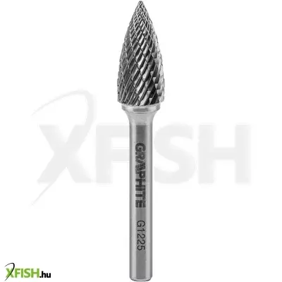 Neotools keményfém marófej, turbómaró, g, csúcsíves, hegyes, 12x25mm, szár méret 6x45mm