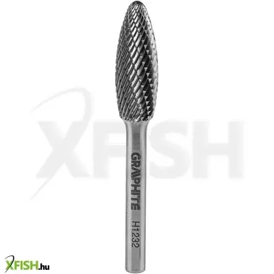 Neotools keményfém marófej, turbómaró, H lángnyelv, 12x32mm, szár méret 6x45mm