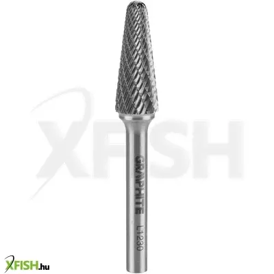 Neotools keményfém marófej, turbómaró, L, kúpos, 12x30mm, szár méret 6x45mm