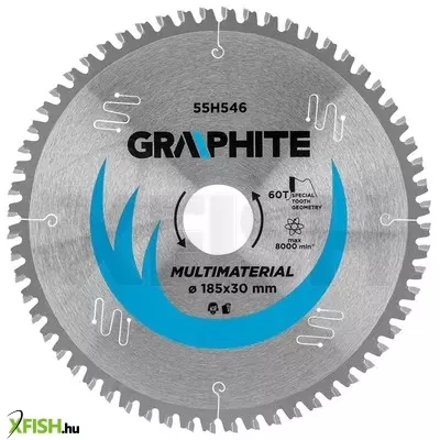 Neotools körfűrészlap univerzális, keményfém fogakkal, 185x30mm, 60 fog