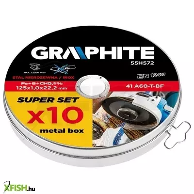 Neotools vágókorong fémhez 125x1.0x22.2mm, 10db, 41 a60-t-bf, inox