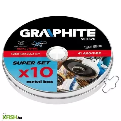 Neotools vágókorong fémhez 125x1.0x22.2mm, 10db, 41 a60-t-bf