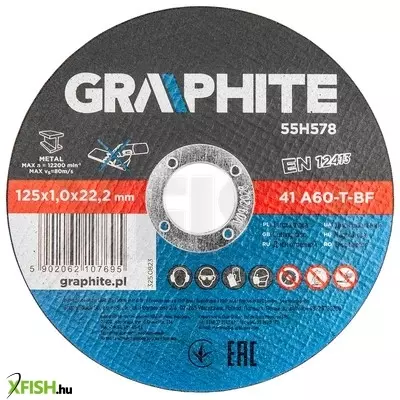Neotools vágókorong, fémhez, 125 x1x 22.2 mm, 41 a60-t-bf, 10db