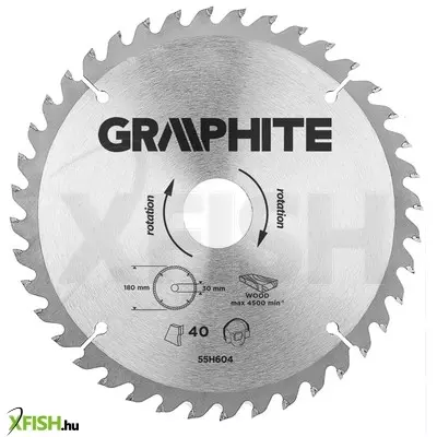 Neotools körfűrészlap keményfém fogakkal, 180x30mm, 40 fog
