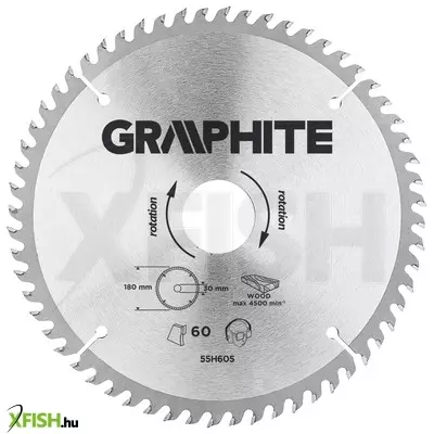 Neotools körfűrészlap keményfém fogakkal, 180x30mm, 60 fog