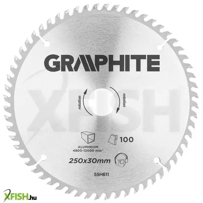 Neotools körfűrészlap alu-hoz, keményfém fogakkal, 250x30mm, 100 fog