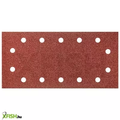 Neotools csiszolópapír, tépőzáras, 115x230mm, k60, lyukas, 5db