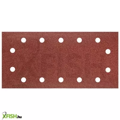 Neotools csiszolópapír, tépőzáras, 115x230mm, k80, lyukas, 5db