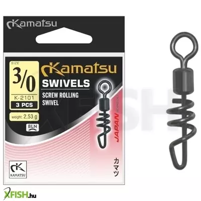 Kamatsu Screw Rolling Swivel K2101 Pergető Kapocs 3.0-ás 3db/csomag
