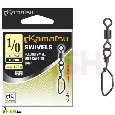 Kamatsu Rolling Swivel With Swedish Snap Forgós Kapocs 4-es 10db/csomag