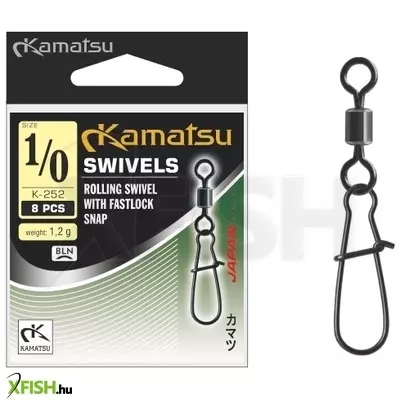 Kamatsu Rolling Swivel With Snap K252 Forgós Kapocs 10-es 10db/csomag