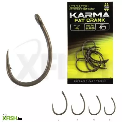 Carp Academy Karma Fat Crank Füles Pontyozó Horog 2-es 10db/csomag
