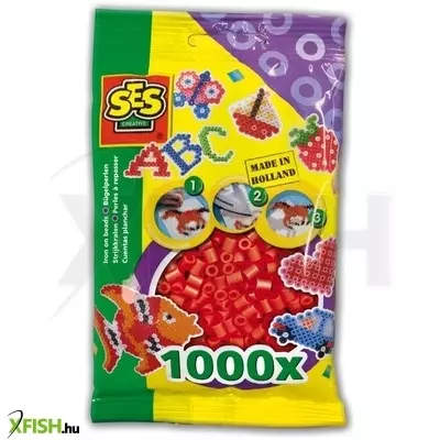 Ses vasalható gyöngy 1000 darabos - piros