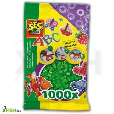 Ses vasalható gyöngy 1000 darabos - zöld