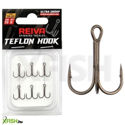 Reiva Teflon Treble Hármashorog 12-es 6db/csomag