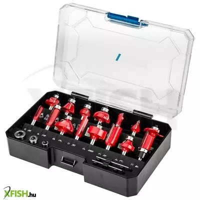 Neotools felsőmaró készlet, 8mm-es szárral, 15db-os