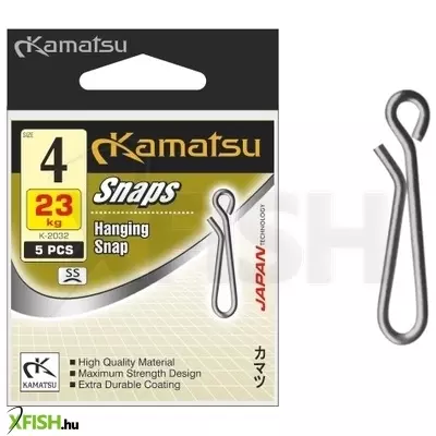 Kamatsu Hanging Snap K2032 Gyorskapocs 0-ás 5Kg 5db/csomag