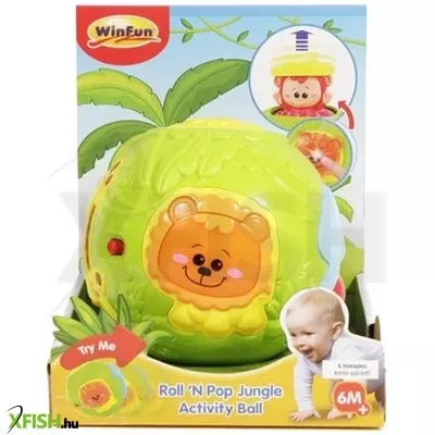 Winfat világító dzsungel labda bébijáték