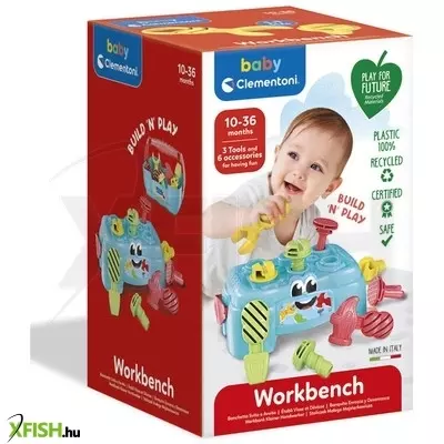 Clementoni szerszámos láda, formaillesztő