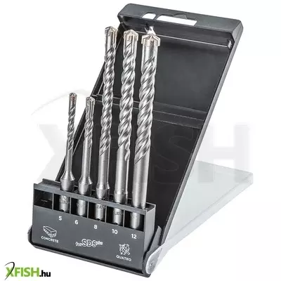 Neotools betonfúró készlet sds plus 5, 6 x110mm + 8, 10, 12 x160mm, 4 élű, 5db