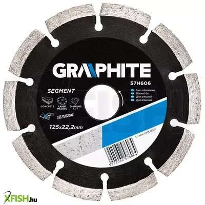 Neotools gyémánt vágókorong 125mm szegmenses lézer hegesztett, 8mm szegmens