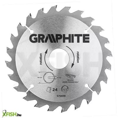 Neotools körfűrészlap keményfém fogakkal, 160x30mm, 24 fog