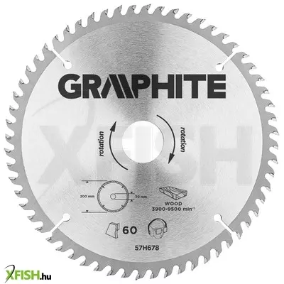 Neotools körfűrészlap keményfém fogakkal, 200x30mm, 60 fog