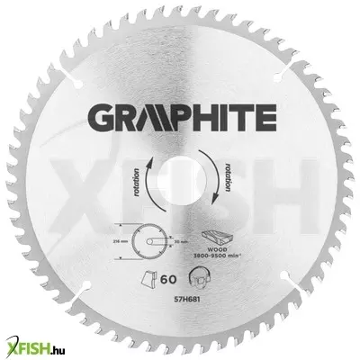 Neotools körfűrészlap keményfém fogakkal, 216x30mm, 60 fog