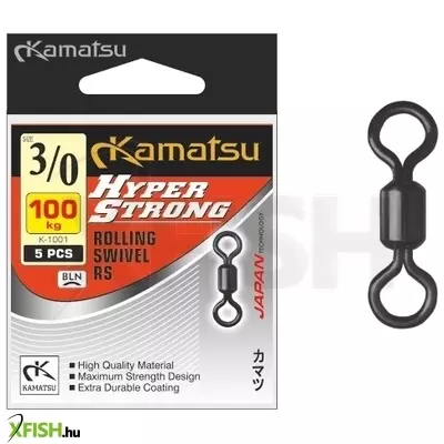 Kamatsu Hyper Strong Swivel Rs K-1001 Erősített Forgó 1/0 60 Kg 5 db/csomag