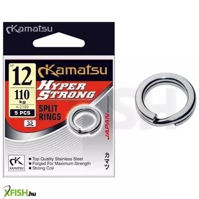 Kamatsu Hyper Strong Split Ring K-2199 Műcsalis Karika Ss 25 mm 45 Kg 10 db/csomag