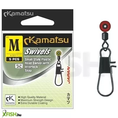 Kamatsu Small Style Plastic Head Swivel With Interlock Snap Csúszó Kapocs M 5db/csomag