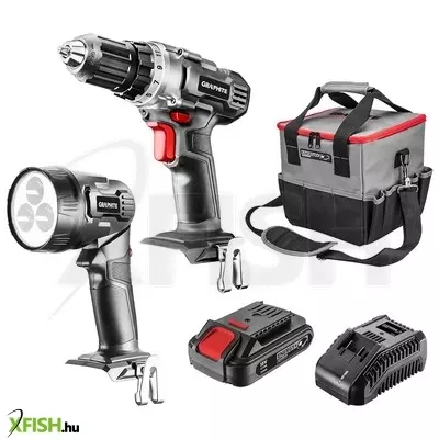 Neotools akkus gépkészlet energy+, 18v/2ah akkus fúró + lámpa + táska + akku +töltő!