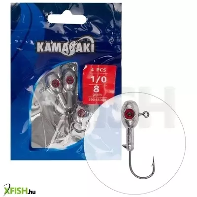 kamasaki red shot jig fej 8g 1/0 4db/csomag