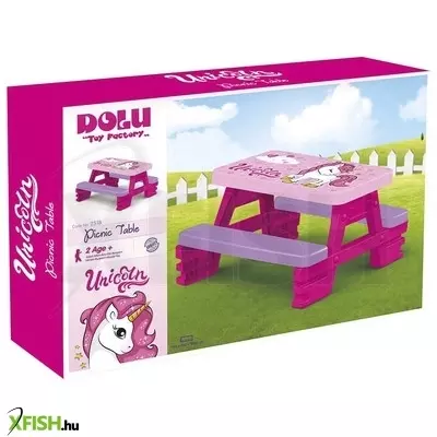 Dolu piknik asztal paddal unikornisos