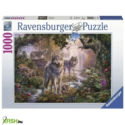 Ravensburger puzzle 1000 db - farkascsalád nyáron