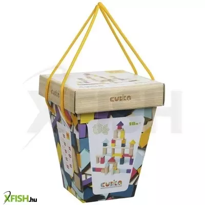 cubika 100 db-os fa építőkocka